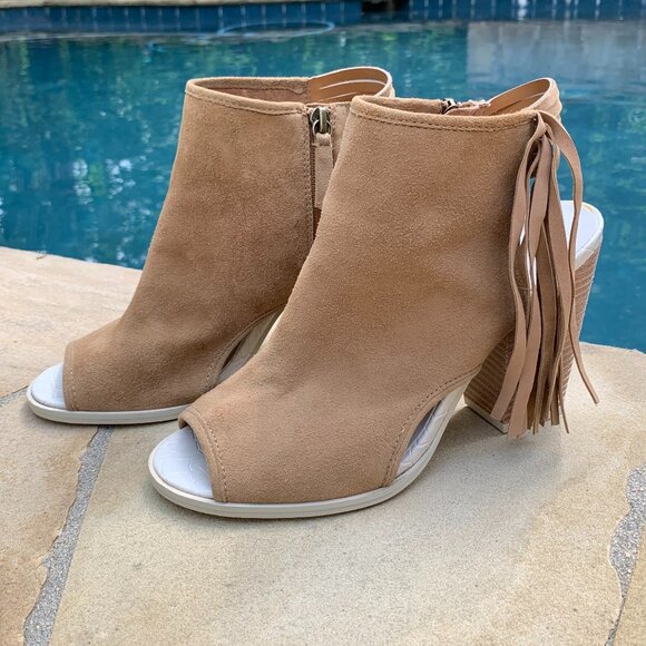 Aldo Lennoxville Suede Block Heel Booties Sz 7.5 - Picture 2 of 14